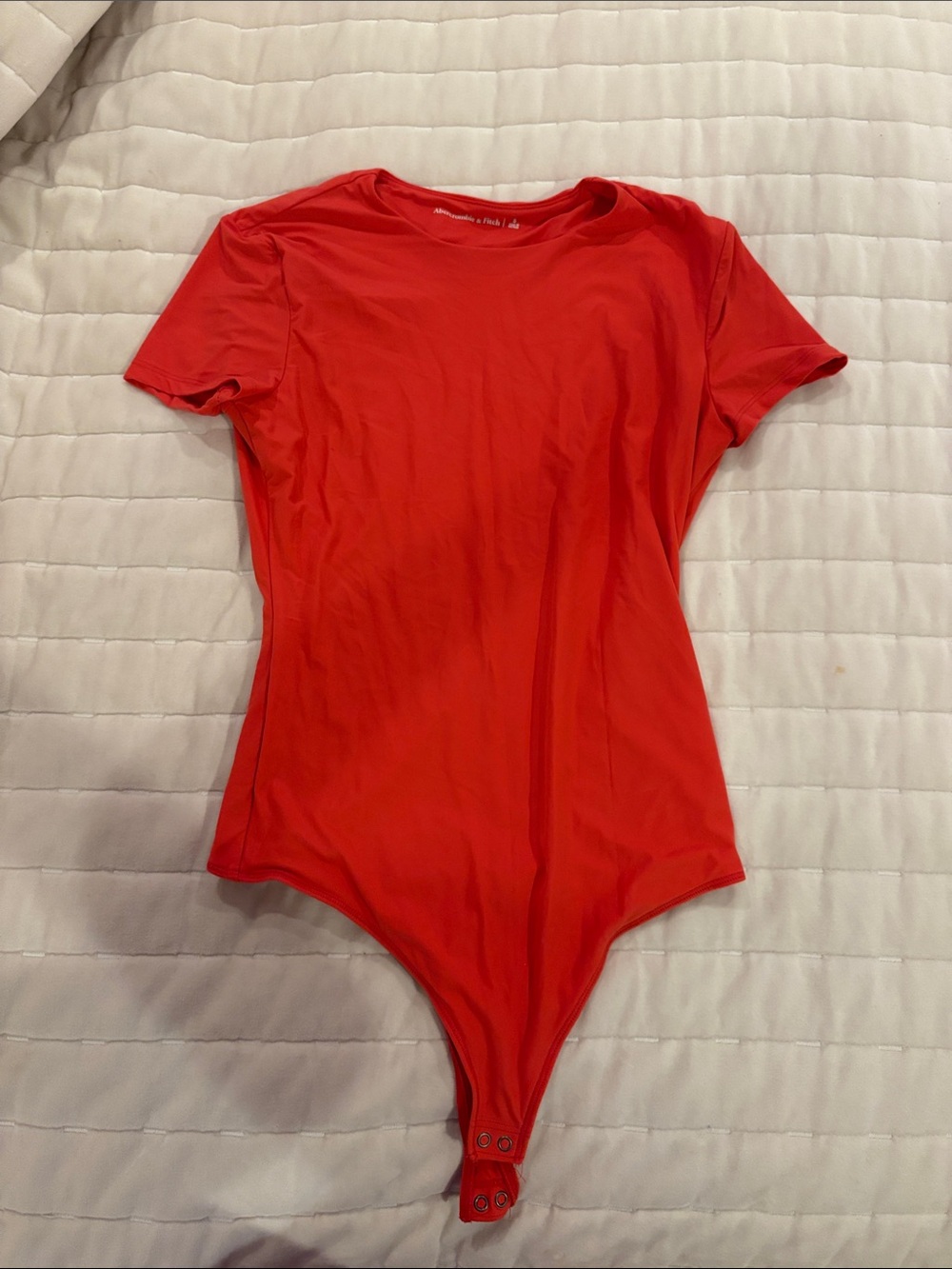 Abercrombie & Fitch Bright Red Short Sleeve Bodysuit